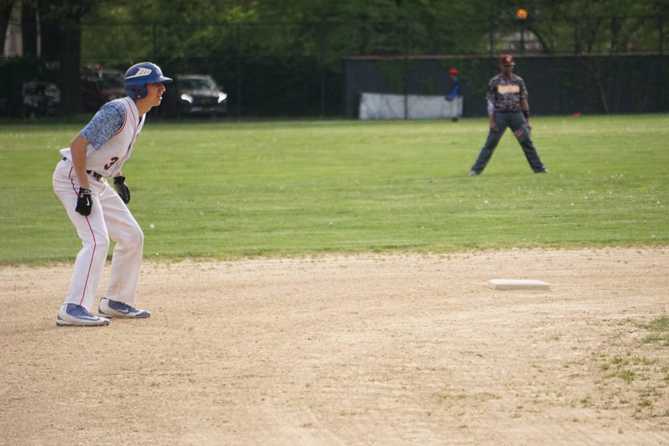 Michael Gillow on 2nd after singling and advancing on an error (and later scores), vs. Norman Thomas May 4, 2017