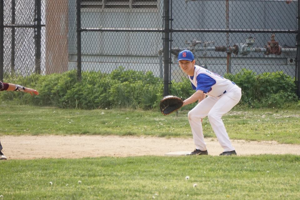 Malcolm Hubbell at first in action against Norman Thomas.