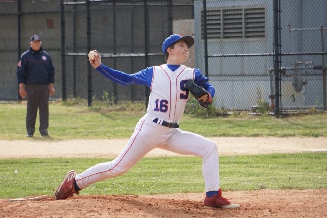 Jared Asch on the mound vs. John Bowne