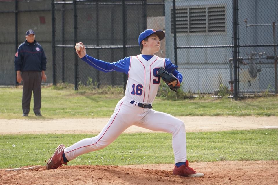 Jared Asch on the mound vs. John Bowne