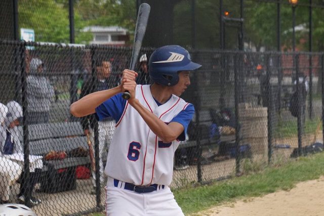 Sebastian Dittgen at the plate vs. John Bowne