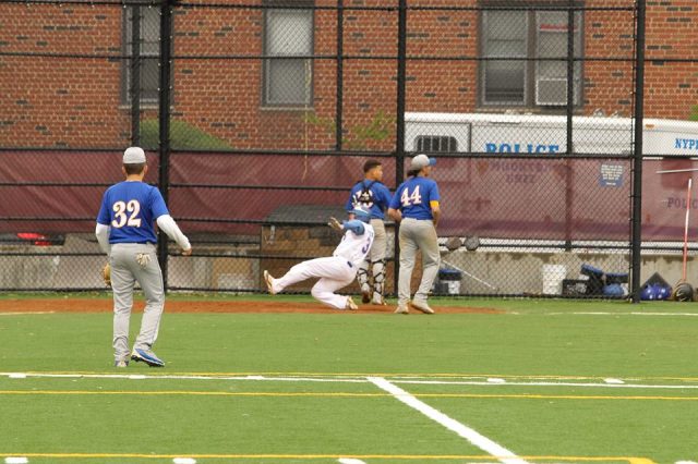 Dean Steinman scores winning run against Bryant.