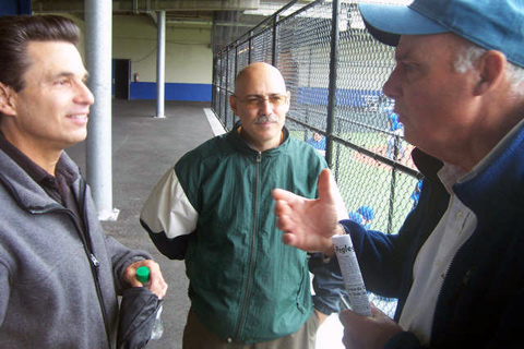 Alan Fisher ('70), Lou Digilio ('76), Coach Sharkey