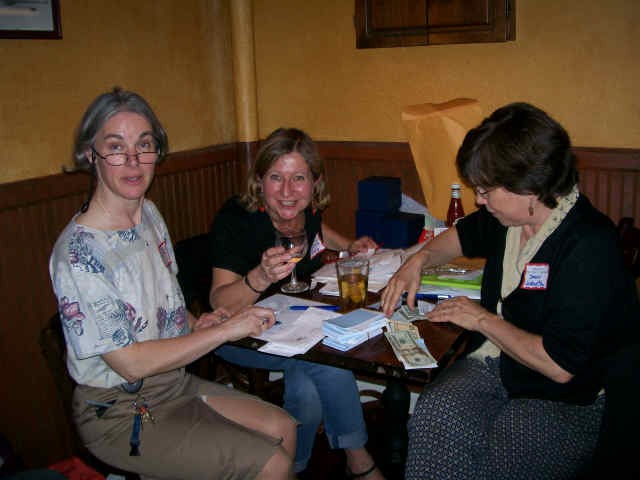 Mudville volunteers Jane Ritter, Isabelle Jouanneau, Dawn Wheatley