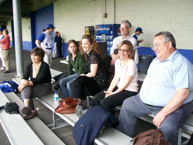 The loyal Peanut Gallery of parents at Pier 40