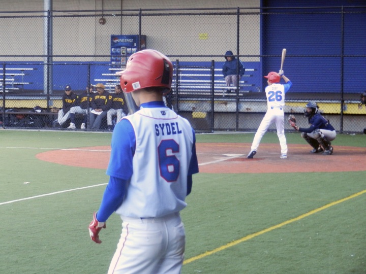 Tim Diep at bat, Ben Sydel on deck